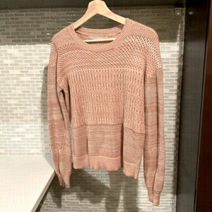 NWOT One Grey Day Revolve Pink Intricate Sweater